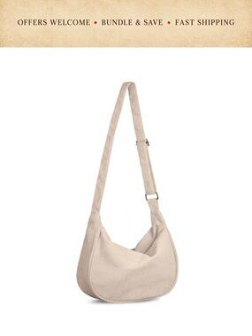 Corduroy Crescent Crossbody Bag Small Sling Hobo Dumpling Purse